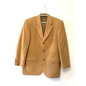 Men's Brooks Brothers 346 Camel Tan Hair Sports Coat Blazer 41R three button